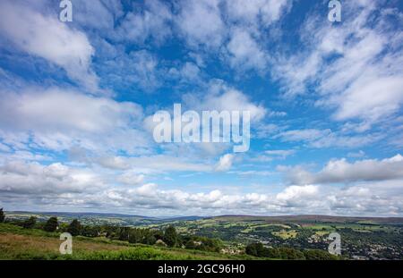 Ilkley Moor West Yorkshire une vue surélevée Banque D'Images