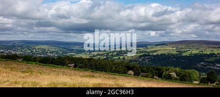 Ilkley Moor West Yorkshire une vue surélevée Banque D'Images