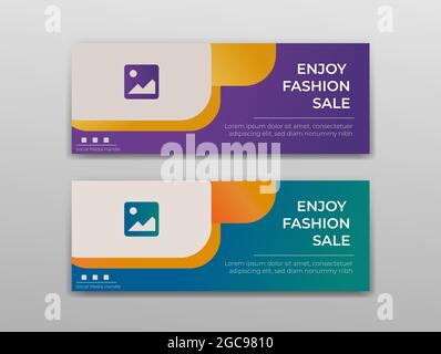 Mode social Media Facebook page de garde conception d'image. Mode social Media couverture design pour votre présence sur Internet. Espace pour la copie et l'image Illustration de Vecteur