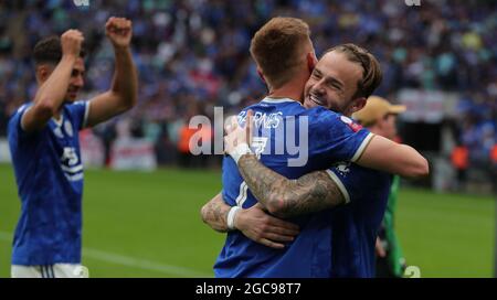 Harvey Barnes, James Maddison, Leicester City V Manchester City Banque D'Images