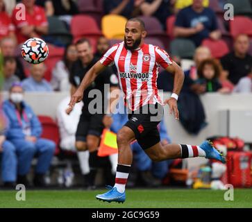 07 août 2021 - Brentford v Valencia - pré-saison amicale - Brentford Community Stadium Bryan Mbeumo de Brentford lors du match au Brentford Community Stadium, Londres. Crédit photo : © Mark pain / Alamy Live News Banque D'Images