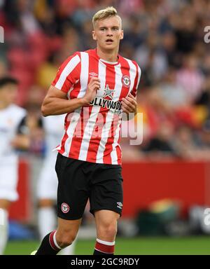 07 août 2021 - Brentford v Valencia - pré-saison amicale - Brentford Community Stadium Brentford's Marcus Forss pendant le match au Brentford Community Stadium, Londres. Crédit photo : © Mark pain / Alamy Live News Banque D'Images