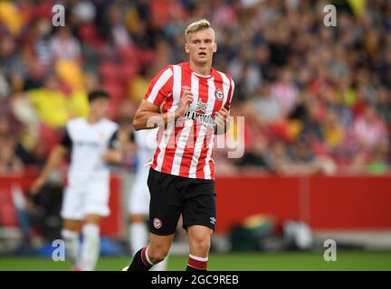 07 août 2021 - Brentford v Valencia - pré-saison amicale - Brentford Community Stadium Brentford's Marcus Forss pendant le match au Brentford Community Stadium, Londres. Crédit photo : © Mark pain / Alamy Live News Banque D'Images