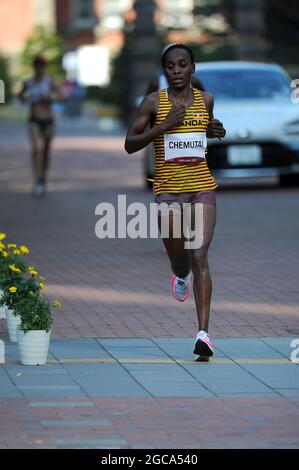 Sapporo, Hokkaido, Japon. 7 août 2021. Marathon de Chemutai immaculé (UGA) : Marathon féminin lors des Jeux Olympiques de Tokyo 2020 à Sapporo, Hokkaido, Japon . Crédit: Hiroyuki Sato/AFLO/Alamy Live News Banque D'Images