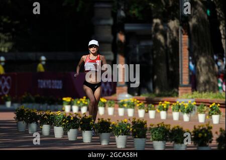 Sapporo, Hokkaido, Japon. 7 août 2021. Marathon Mao Ichiyama (JPN) : Marathon féminin lors des Jeux Olympiques de Tokyo 2020 à Sapporo, Hokkaido, Japon . Crédit: Hiroyuki Sato/AFLO/Alamy Live News Banque D'Images