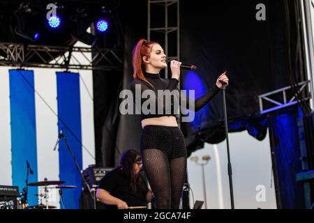 Edmonton, Canada. 06e août 2021. Halcyon Grey se produit pendant le Together Again YEG Festival au Northlands Exhibition Grounds à Edmonton. Crédit : SOPA Images Limited/Alamy Live News Banque D'Images