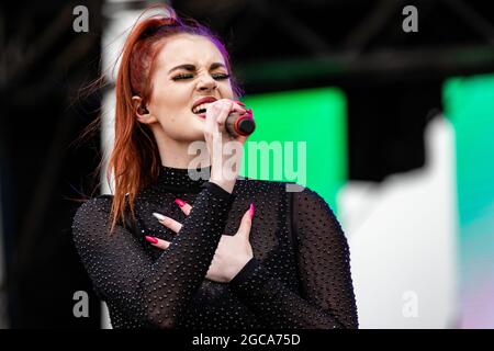 Edmonton, Canada. 06e août 2021. Halcyon Grey se produit pendant le Together Again YEG Festival au Northlands Exhibition Grounds à Edmonton. Crédit : SOPA Images Limited/Alamy Live News Banque D'Images