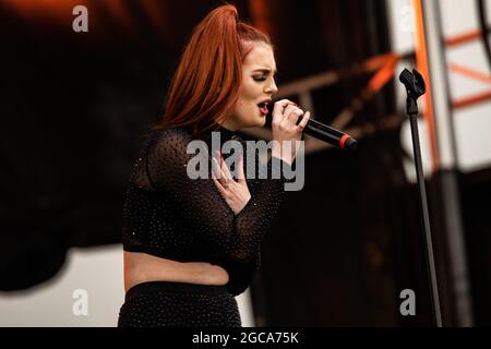 Edmonton, Canada. 06e août 2021. Halcyon Grey se produit pendant le Together Again YEG Festival au Northlands Exhibition Grounds à Edmonton. Crédit : SOPA Images Limited/Alamy Live News Banque D'Images