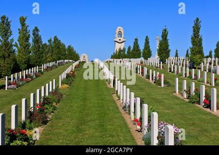 La première Guerre mondiale Villers–Bretonneux Mémorial national australien et cimetière militaire à Fouilloy (somme), France Banque D'Images