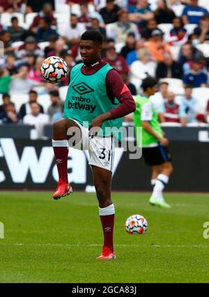 Londres, Royaume-Uni. 07e août 2021. Londres, Angleterre - août 07: Ben Johnson de West Ham United lors de la coupe Betway entre West Ham United et Atalanta au stade de Londres, Londres, Angleterre le 07 août 2021 crédit: Action Foto Sport/Alay Live News Banque D'Images