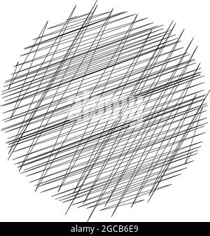 Élément géométrique entrecroisé, zigzag, lignes edgy. Ondulées, ondulations de lignes aléatoires, bandes – illustrations vectorielles, graphiques clip-art Illustration de Vecteur