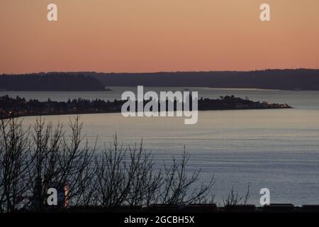 Alki point depuis Kerry Park Banque D'Images