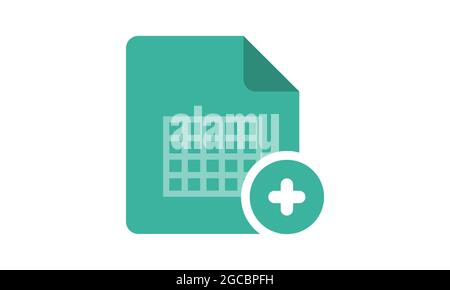 Ajouter, Excel, icône de fichier. Peut être utilisé pour les applications Web et mobiles Illustration de Vecteur