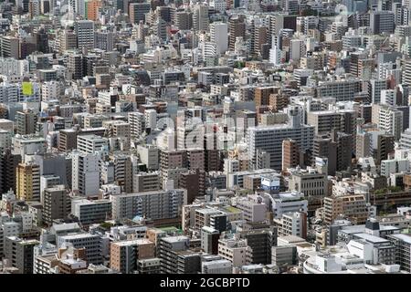 Tokio, Japon. 07e août 2021. Vue sur Tokyo depuis Tokyo Skytree, tour de télévision dans la capitale japonaise Tokyo. Credit: Marijan Murat/dpa/Alamy Live News Banque D'Images