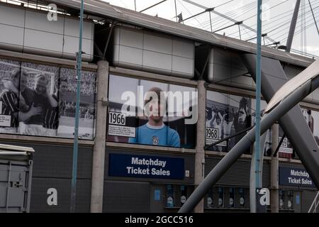 Panneaux publicitaires 1966 au stade de football de Manchester, Angleterre de Manchester, 8-12-2019 Banque D'Images