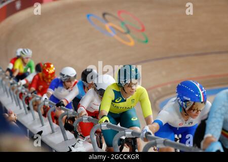 Tokyo, Kanto, Japon. 8 août 2021. Annette Edmondson (AUS) avant la course féminine Omnium Scrath lors des Jeux Olympiques d'été de Tokyo 2020 au Vélodrome d'Izu. (Credit image: © David McIntyre/ZUMA Press Wire) Credit: ZUMA Press, Inc./Alamy Live News Banque D'Images