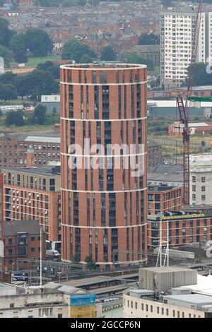 Vue sur les appartements Candle House depuis le toit d'Altus House Banque D'Images