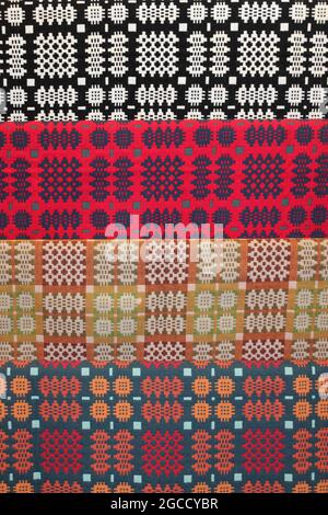 Welsh Woolen Blanket Designs Banque D'Images