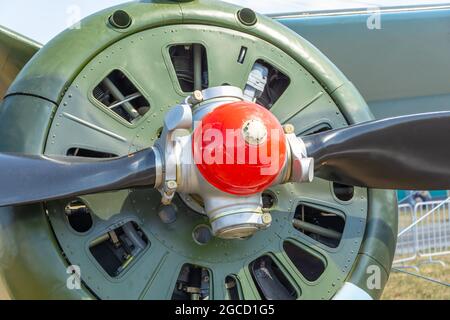Hélice et moteur de l'avion d'époque historique Banque D'Images