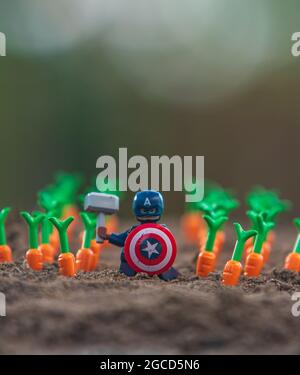 LEGO Marvel capitaine america Banque D'Images