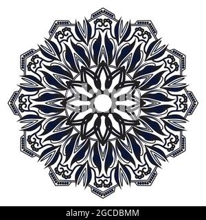 élégant médaillon rond persan mandala géométrique vecteur islamique de fond de conception Illustration de Vecteur
