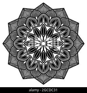 motif de style arabe et islamique de mandala élégant motif vectoriel de silhouette Illustration de Vecteur