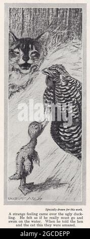 Illustration vintage de l'laid Duckling. Banque D'Images