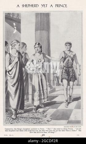 Illustration ancienne du prince de Troie. Banque D'Images