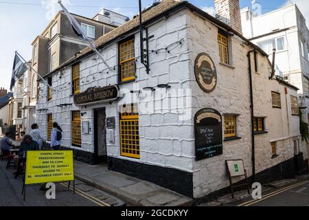 Extérieur de l'amiral Benbow à Penzance, Cornwall, Royaume-Uni Banque D'Images