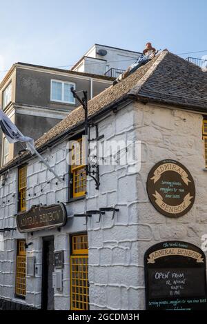 Extérieur de l'amiral Benbow à Penzance, Cornwall, Royaume-Uni Banque D'Images