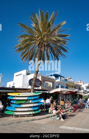 Promenade von Pedregalejo BEI Malaga, paseo marítimo de Pedregalejo, Beach Bar, la Machina, Malaga, Costa del sol, Provinz Malaga, Andalousie, Espagnol Banque D'Images