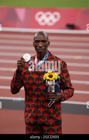 CHERUIYOT Timothy (KEN) Médaille d'argent lors des Jeux Olympiques Tokyo 2020, finale du 1 500 m des hommes athlétiques le 7 août 2021 au stade olympique de Tokyo, Japon - photo Yuya Nagase / photo Kishimoto / DPPI Banque D'Images