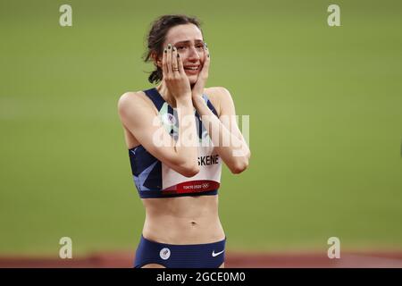 Mariya LASTSKENE (ROC) a remporté la médaille d'or lors des Jeux Olympiques Tokyo 2020, finale de saut en hauteur des femmes athlétiques le 7 août 2021 au stade olympique de Tokyo, Japon - photo Yuya Nagase / photo Kishimoto / DPPI Banque D'Images