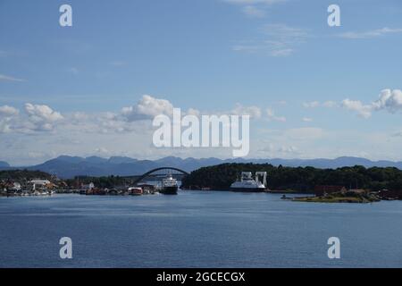 Port de Stavanger, Norvège. L'un des ports les plus importants pour l'industrie pétrolière en Norvège. Banque D'Images