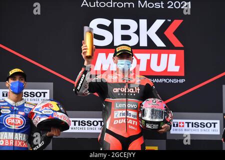 Autodrom Most, Most, République Tchèque, 08 août 2021, Scott Redding 1er en République Tchèque - FIM Superbike World Championship 2021 - Race 2, World Superbike - SBK - photo Otto Moretti / LM Banque D'Images