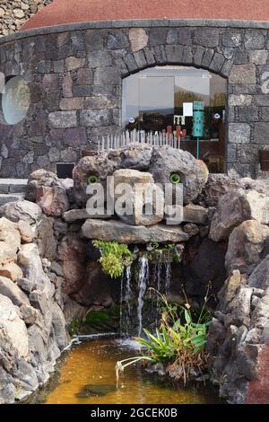 Jardin de Cactus à Guatiza, Lanzarote, île des Canaries, Espagne Banque D'Images