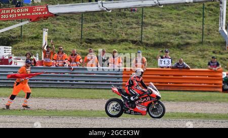 Autodrom Most, Most, République Tchèque, 08 août 2021, Scott Redding 1er en République Tchèque - FIM Superbike World Championship 2021 - Race 2, World Superbike - SBK - photo Otto Moretti / LM Banque D'Images