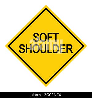 Icône de voiture de danger de route à épaulement souple, panneau de signalisation routière, illustration du vecteur de signalisation routière, véhicule d'avertissement . Illustration de Vecteur