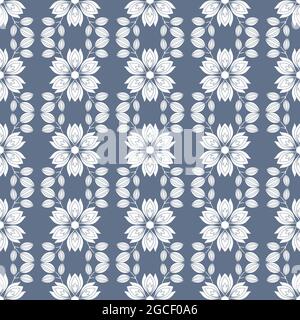 Motif floral décoratif sans couture pour papier peint, textile , surface, mode , arrière-plan,carrelage, papeterie, décoration, ameublement, etc Illustration de Vecteur