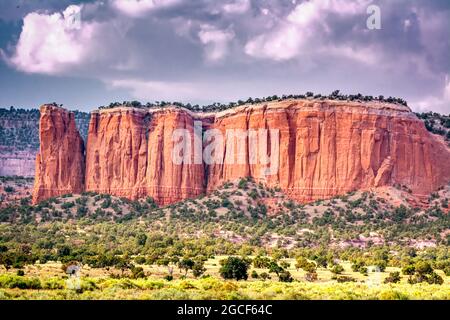 Gallup New Mexico Red Rock Bluffs Banque D'Images