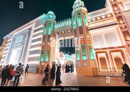 26 février 2021, Émirats Arabes Unis, Dubaï : Pavillon du Pakistan au Global Village Entertainment and Shopping Centre Banque D'Images