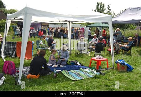 Le Lodge 2018 Pique-nique sur le terrain Banque D'Images