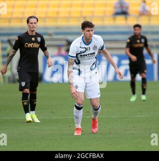 Alessandro Bastoni (FC Internazionale) lors du match de football pré-saison entre Parme Calcio et FC Internazionale le 8 août 2021 au stade Ennio Tardini à Parme, Italie - photo Nderim Kacili / DPPI Banque D'Images