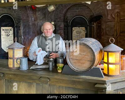 Barman de Quayside, le Musée national de la Royal Navy Hartlepool, Jackson Dock, Hartlepool, comté de Durham, Angleterre, Royaume-Uni Banque D'Images