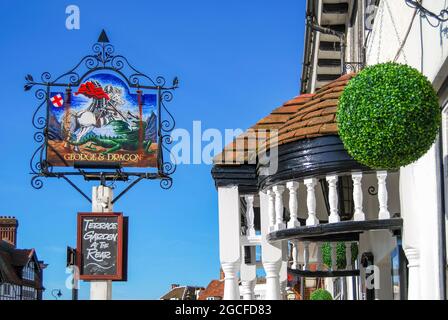 Le George & Dragon Pub, Place du marché, Westerham, dans le Kent, Angleterre, Royaume-Uni Banque D'Images