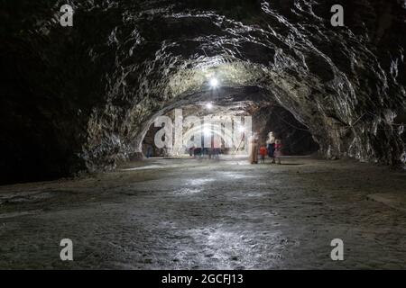 La grotte de sel de Çankırı est une grotte très ancienne qui montre des records d'activité humaine datant de la période Hittite Banque D'Images