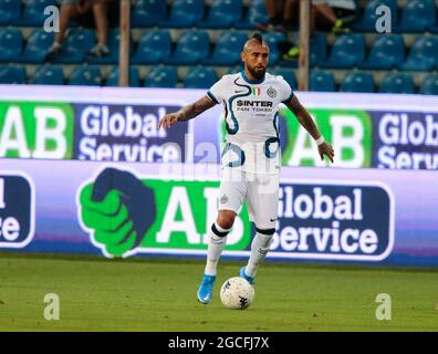 Arturo Vidal (FC Internazionale) lors du match de football pré-saison entre Parme Calcio et FC Internazionale le 8 août 2021 au stade Ennio Tardini à Parme, Italie - photo Nderim Kaceli / LM Banque D'Images