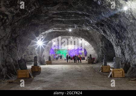 La grotte de sel de Çankırı est une grotte très ancienne qui montre des records d'activité humaine datant de la période Hittite Banque D'Images