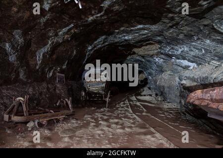 La grotte de sel de Çankırı est une grotte très ancienne qui montre des records d'activité humaine datant de la période Hittite Banque D'Images