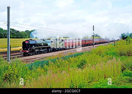 Merchant Navy Class No 35018 British India Line, Askham Bar, York, Angleterre, 8 août 2021 Banque D'Images